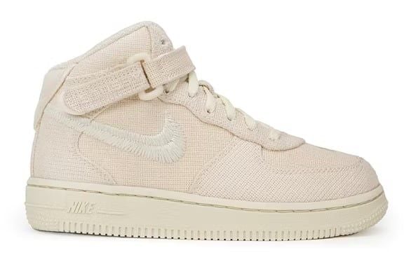  Kids Nike Air Force 1 Mid Stussy Fossil 