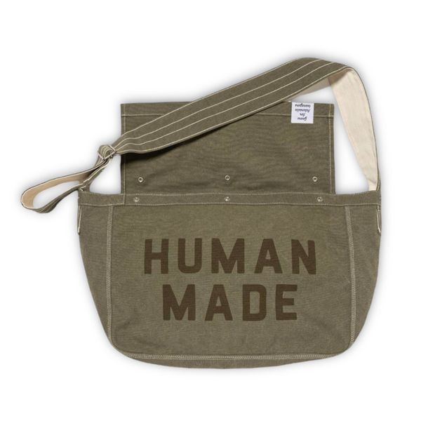  Human Made Shoulder Mail Bag (Olive) 