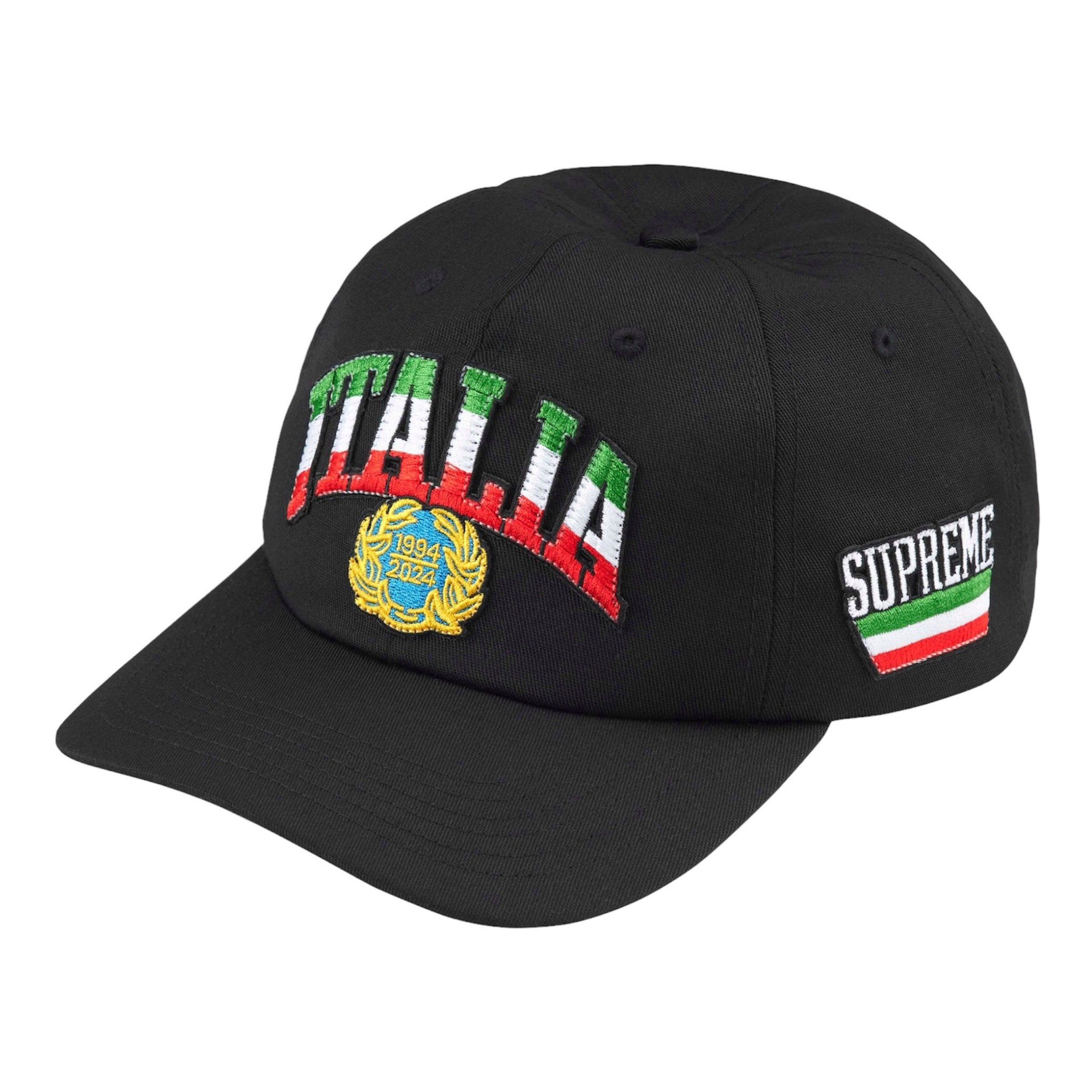  Supreme Cap Italia 6-Panel (Black) 
