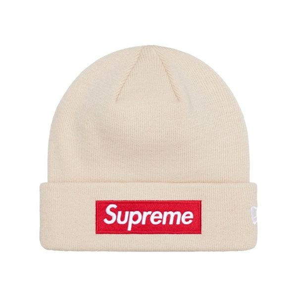  Supreme New Era Box Logo Beanie (Stone) 