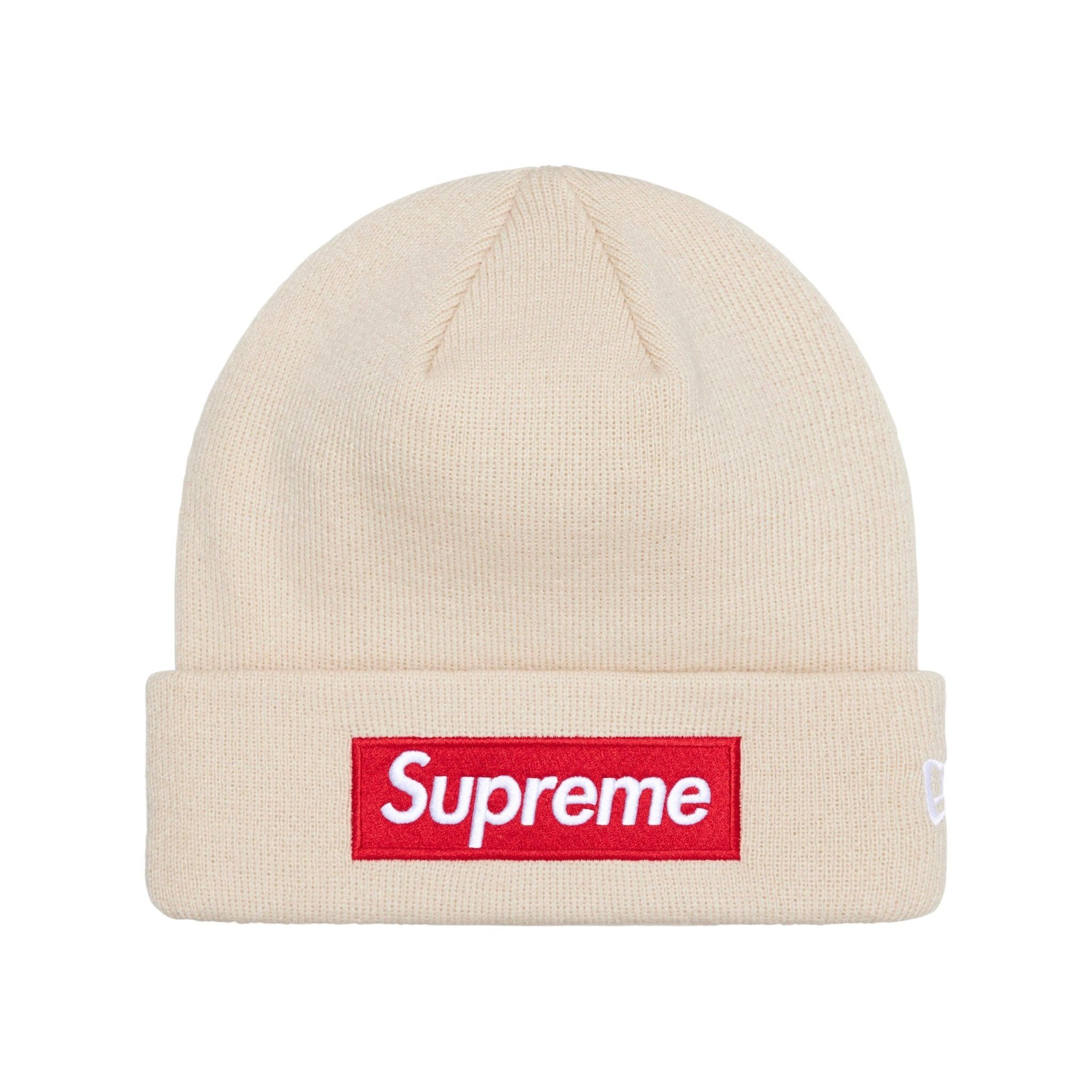  Supreme New Era Box Logo Beanie (Stone) 