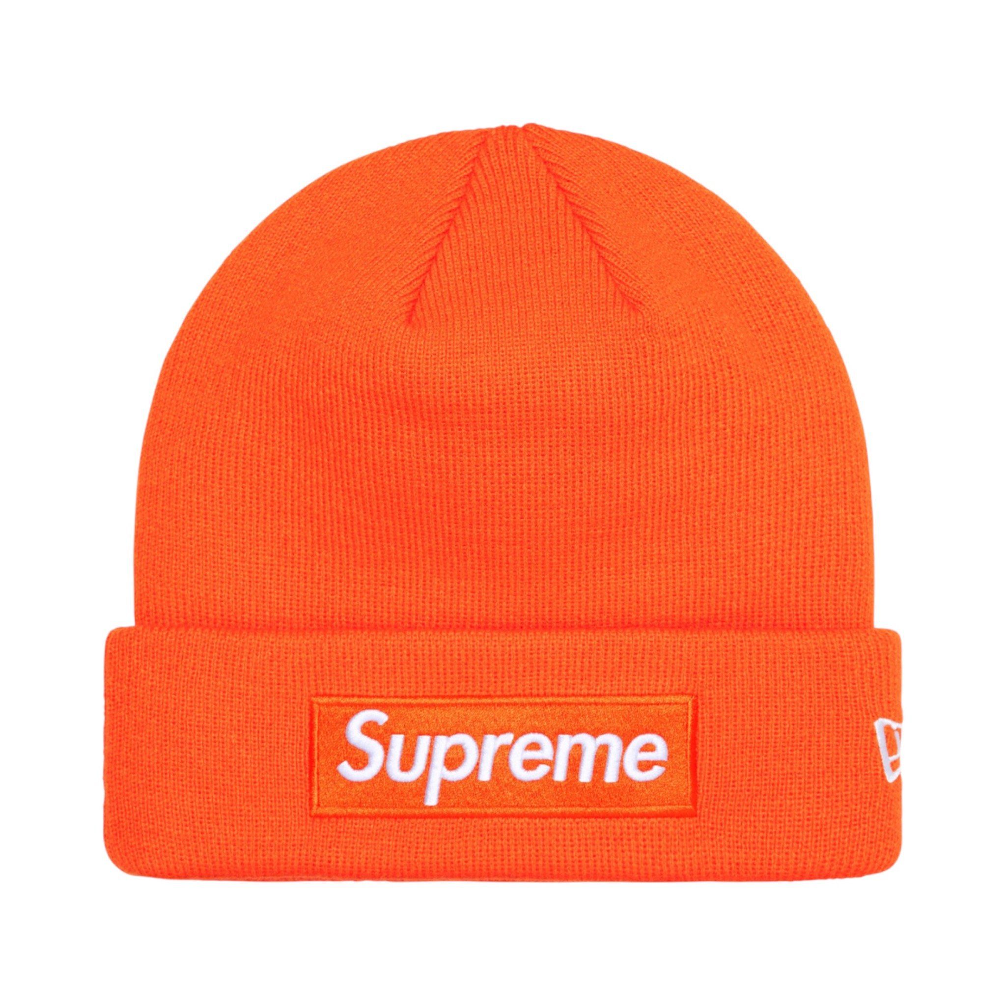  Supreme New Era Box Logo Beanie (Dark Orange) 