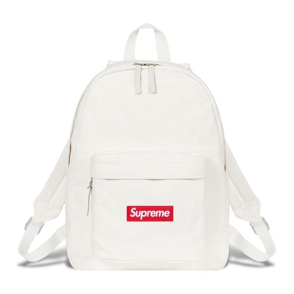  Supreme Canvas Backpack (White) 
