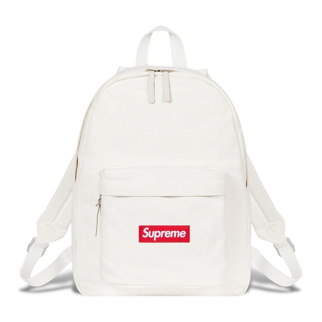  Supreme Canvas Backpack (White) 