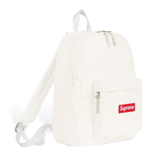  Supreme Canvas Backpack (White) 