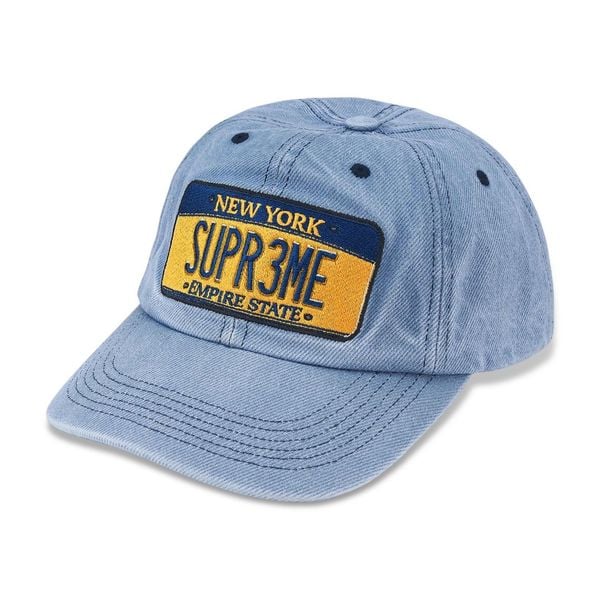  Supreme License Plate 6 Panel Cap (Denim) 