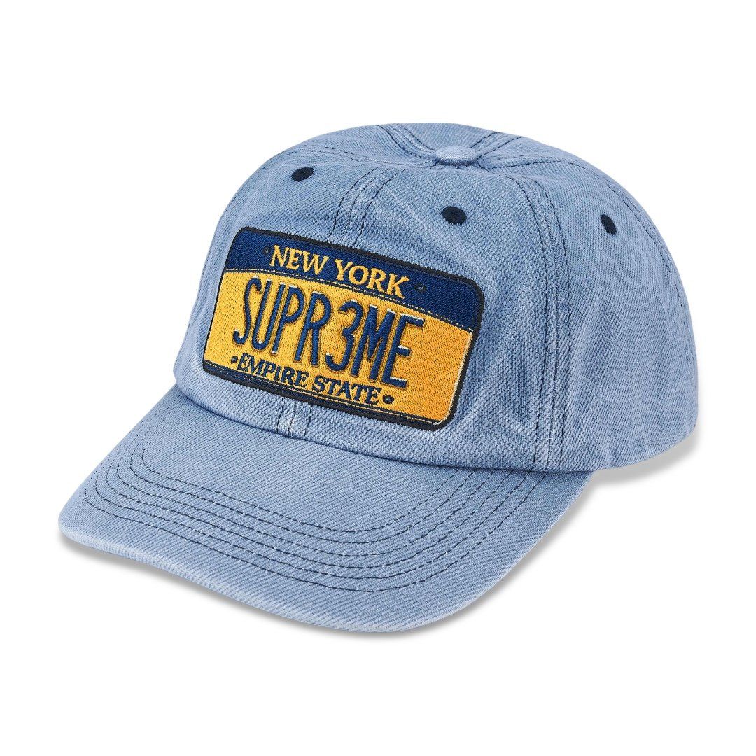  Supreme License Plate 6 Panel Cap (Denim) 