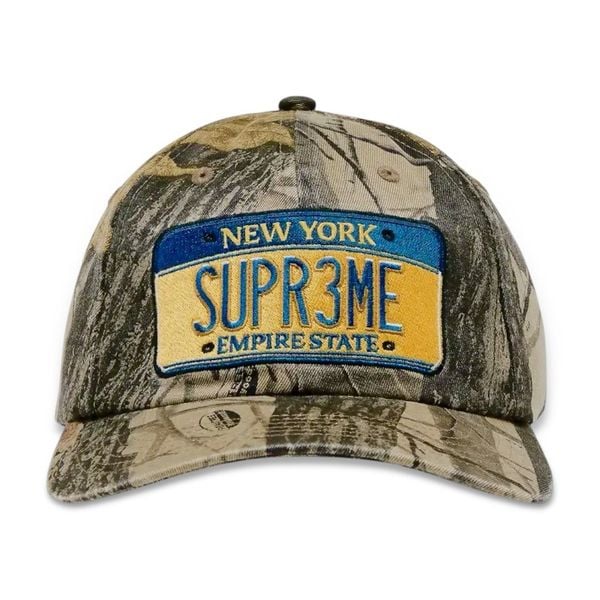  Supreme License Plate 6 Panel Cap (Camo) 