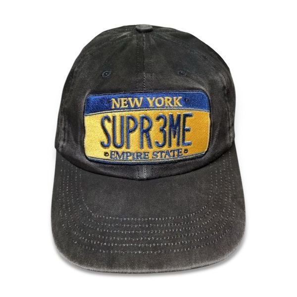  Supreme License Plate 6 Panel Cap (Black) 