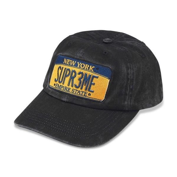  Supreme License Plate 6 Panel Cap (Black) 