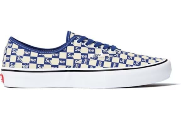  Vans Authentic Pro x Supreme Checkered Blue 