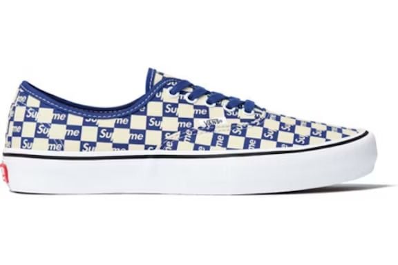  Vans Authentic Pro x Supreme Checkered Blue 