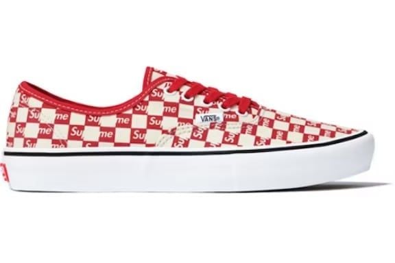  Vans Authentic Pro x Supreme Checkered Red 