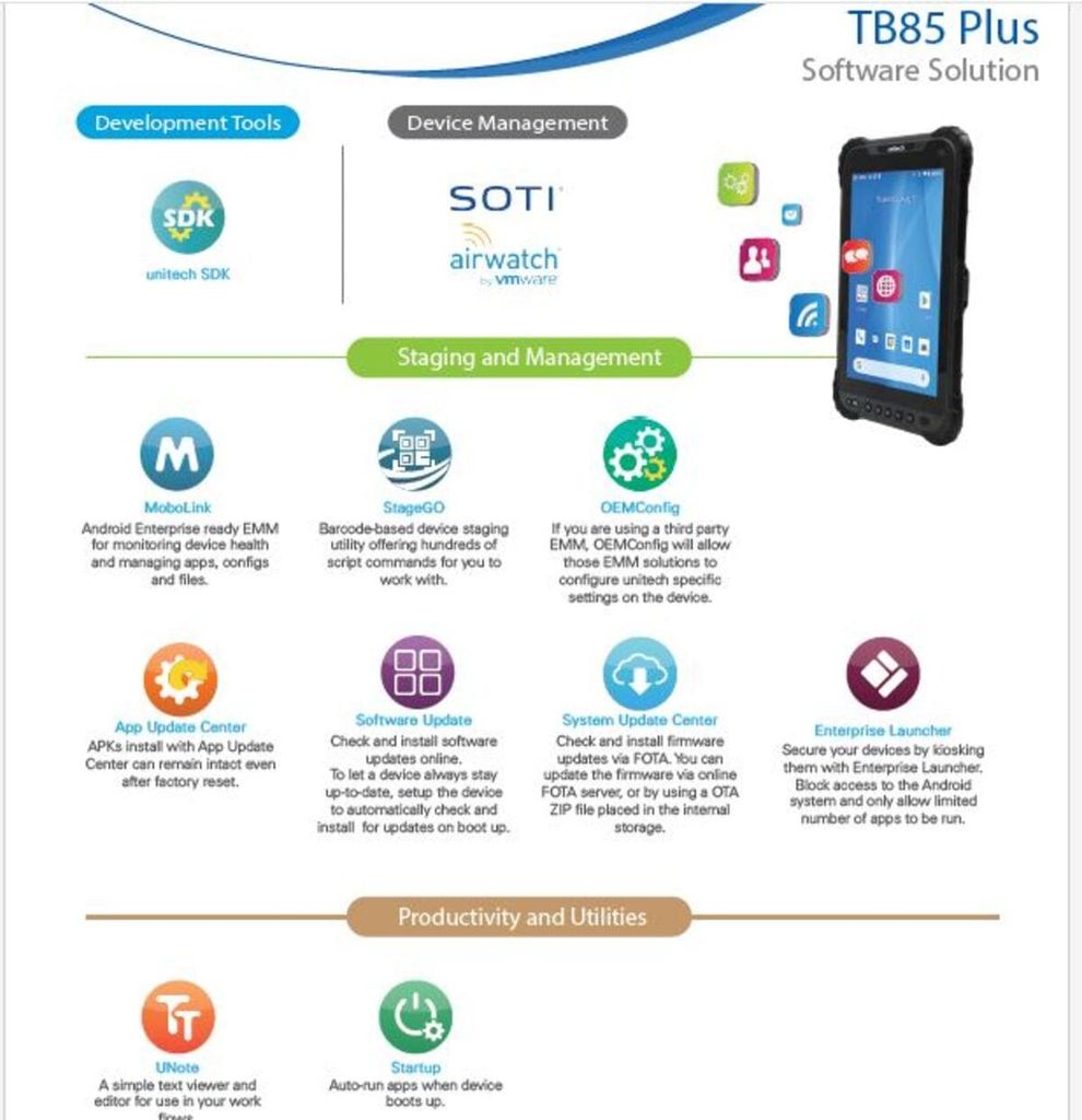 Thiết bị mã vạch Unitech TB85 Plus