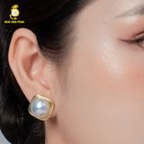  Bông tai ngọc trai Cấy Trên Vỏ GEP023 