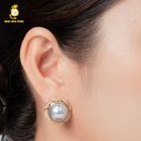  Bông tai ngọc trai Cấy trên vỏ GEP007 