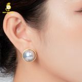  Bông tai ngọc trai Cấy Trên Vỏ GEP006 