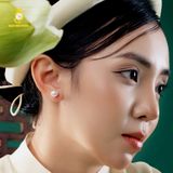  Bông tai ngọc trai Freshwater kết hợp bạc 925 SSE000002600 