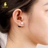  Bông tai ngọc trai sát tai đơn giản, vàng 18K GDE339 