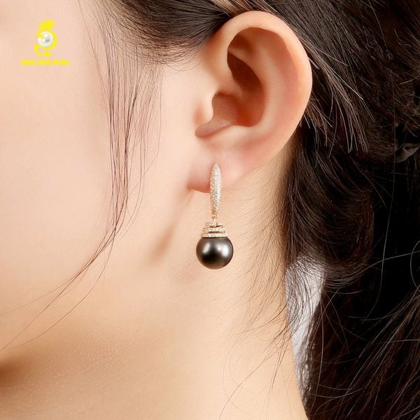  Bông tai ngọc trai sang trọng kết hợp vàng 18K GDE311 