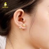  Bông tai ngọc trai sát tai đơn giản, vàng 18K GDE339 