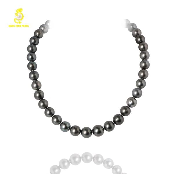  Chuỗi cổ ngọc trai Tahiti 4A NSSP03, 37 viên size 11 - 12mm 