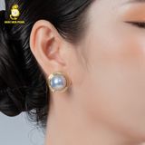  Bông tai ngọc trai Cấy Trên Vỏ GEP 