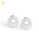  Bông tai ngọc trai Cấy Trên Vỏ GEP010 