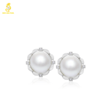  Bông tai ngọc trai Cấy Trên Vỏ GEP011 