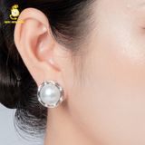 Bông tai ngọc trai Cấy Trên Vỏ GEP010 