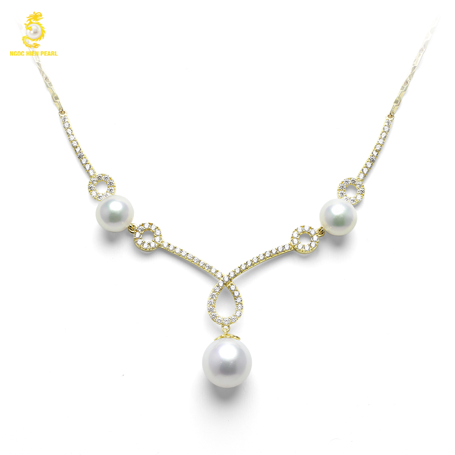  Dây chuyền ngọc trai thiết kế GDC082 