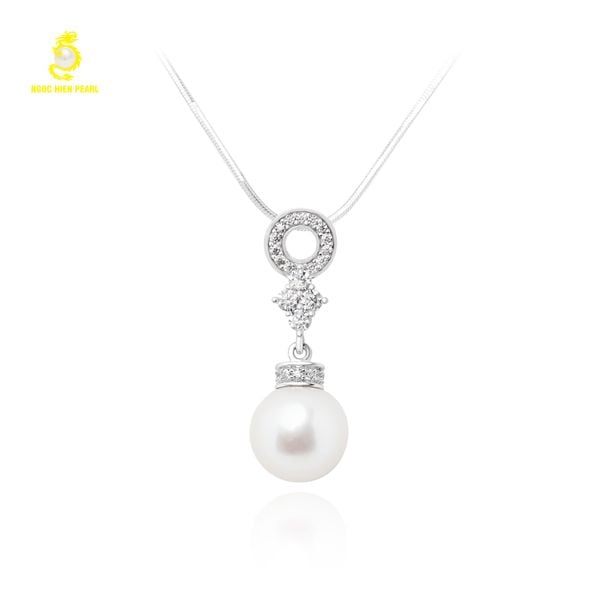  Mặt dây chuyền ngọc trai Freshwater kết hợp vàng trắng 18K GFP431 