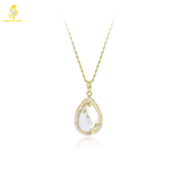  Mặt dây chuyền ngọc trai cấy trên vỏ GFPMB0 