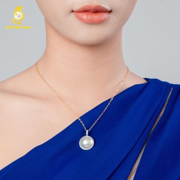  Mặt dây chuyền ngọc trai Cấy Trên Vỏ GPP006 