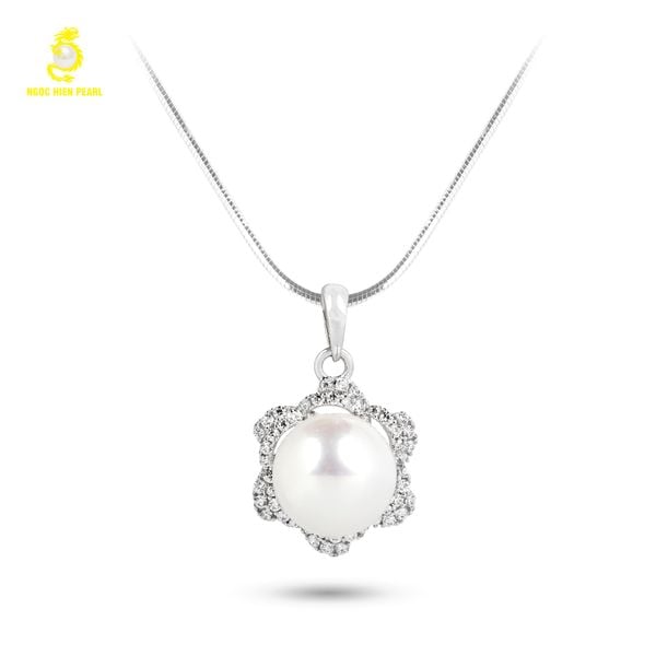  Mặt dây chuyền ngọc trai Freshwater kết hợp vàng trắng 18K GFPS04 