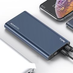 Sạc Dự Phòng TOPK I1006 10000mAh Cho iPhone Huawei Samsung Xiaomi Oppo Vivo Realme Hai Cổng Dung Lượng Có Màn Hình Điện Tử
