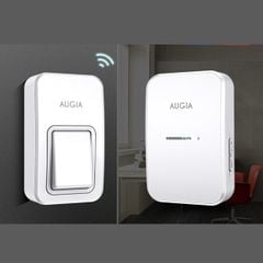 Chuông cửa không dây tự cấp nguồn, không thấm nước Augner, không cần pin điện tử, điều khiển tầm xa khoảng cách 120m