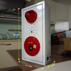 Tủ báo cháy trung tâm có kèm đầu báo khói và báo nhiệt tự động có tem kiểm định