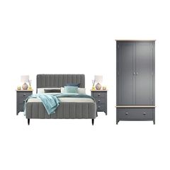 ANGELA BLUSH BED GREY 1.8