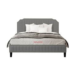 GIƯỜNG NGỦ JASMINE MÀU XÁM 1.6