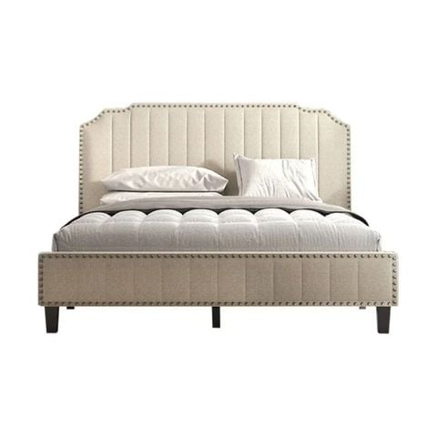 GIƯỜNG NGỦ JASMINE MÀU KEM 1.8