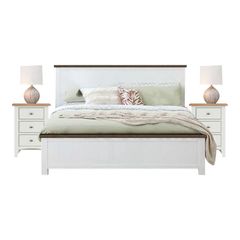 BỘ PHÒNG NGỦ COTTAGE WHITE & BROWN 1.8 2 TÁP