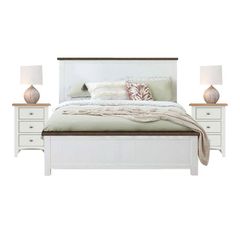 BỘ PHÒNG NGỦ COTTAGE WHITE & BROWN 1.6 2 TÁP