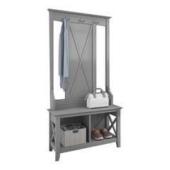 GHẾ BENCH KÈM MẮC TREO ĐỒ KEYWEST MÀU XÁM