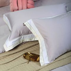 BỘ CHĂN GA GỐI ZEN BASIC GREY LIGHT - COTTON PIMA120S