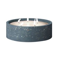 HŨ NẾN TERRAZZO CANDLE 30OZ BLUE CIMENT