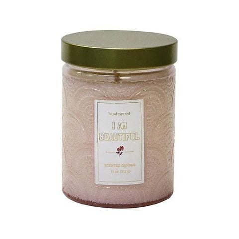 NẾN CỐC VALENTINE' DAY PINK CANDLE GLASS-I AM BEAUTIFUL 11OZ