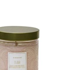 NẾN CỐC VALENTINE' DAY PINK CANDLE GLASS-I AM BEAUTIFUL 11OZ