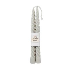 BỘ 2 NẾN CÂY TWISTED DINNER MÀU XÁM