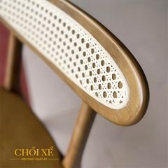 GHẾ TỰA ISSAC LƯNG MÂY MÀU TỰ NHIÊN